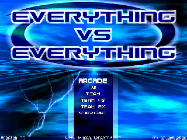 Everything vs Everything 1.0 Mugen Screenpack. 