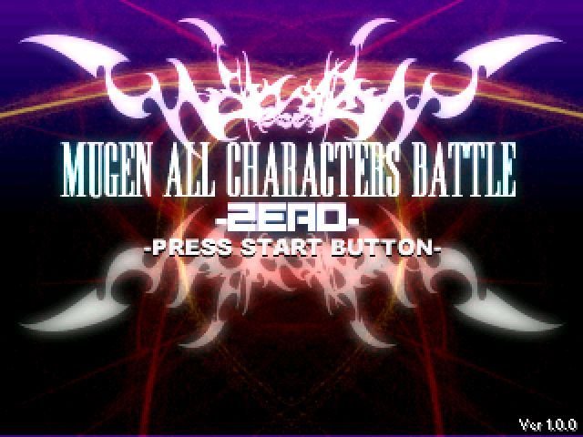 Mugen All Characters Battle Zero Screenpack