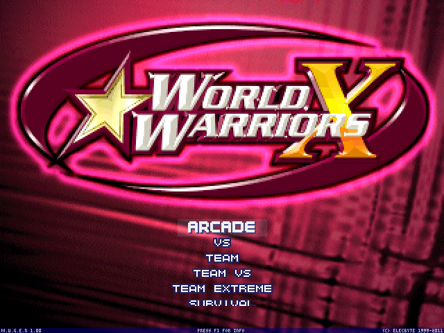 MUGEN World Warriors X Screenpack 1.0 36 Slots