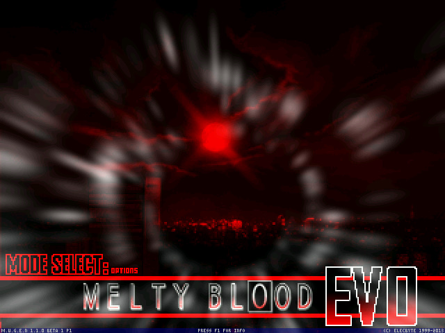 MUGEN Melty Blood EVO Screenpack 1.0 - 1.1