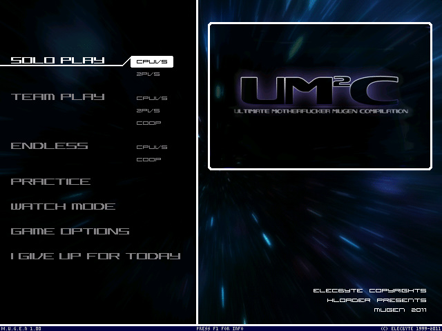 MUGEN UM2C Screenpack 1.0
