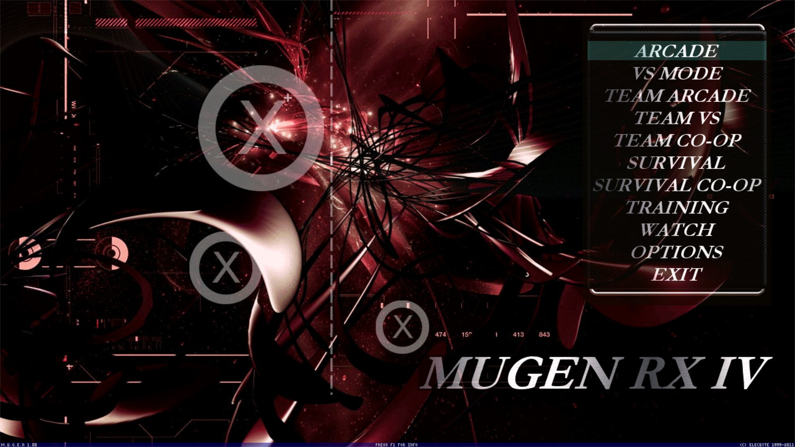 MUGEN RX IV screenpack mugen 1.0